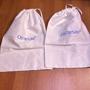 Off white dust bag